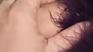 Young babe has face cum sprayed after sucking big cock