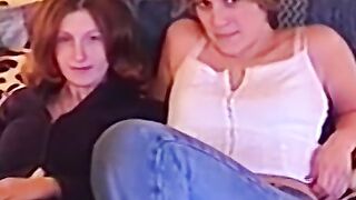 Cute amateur lesbians waste no time tongue fucking wildly
