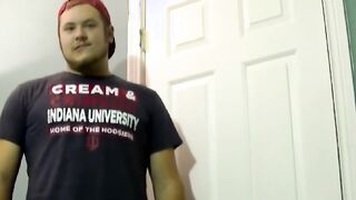 Chubby Bubba likes to jerk his tiny cock when he is alone
