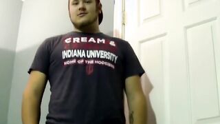 Chubby Bubba likes to jerk his tiny cock when he is alone