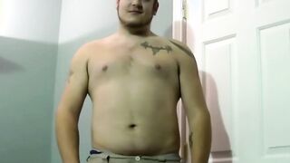 Chubby Bubba likes to jerk his tiny cock when he is alone