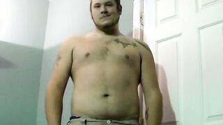 Chubby Bubba likes to jerk his tiny cock when he is alone
