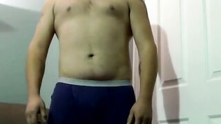 Chubby Bubba likes to jerk his tiny cock when he is alone