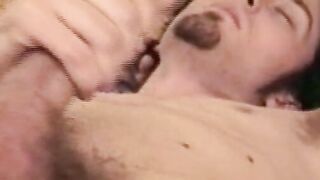 Young butt pirate got his hairy dick sucked by fat homo