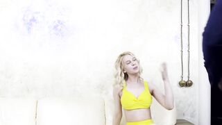 Hot teen has tits wet with hot cum after cowgirl dick ride