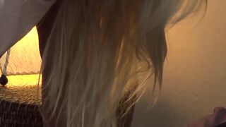 Delicious teen blows and rides grandpas big hard cock