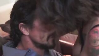 wicked busty babe loves to bang hard and rough on couch 4k