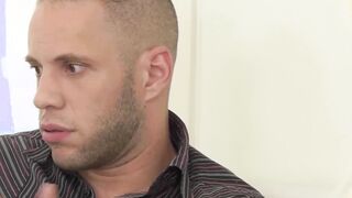 Tranny Jenna Gargles doggystyle drilled for boyfriend facial