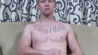 Tyler Seids jerking action showing his fully hard big cock