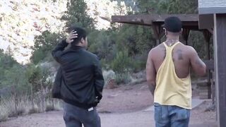 Buffed and inked guy bareback fucks his Asian buddy