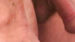 Muscular mature plumber stroking his stiff fat cock