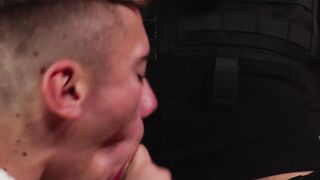 Twink fucked by the officer to be released