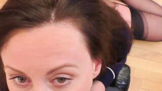 Classy British woman sucking and fucking POV dick