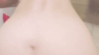 petite blonde teen fucked for cash in public restroom pov