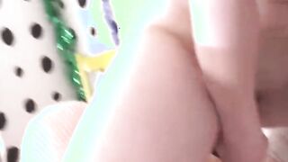 big mature mom helps lucky daughter