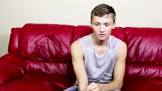 Matthew shows his adorable twink body and jerks off his cock