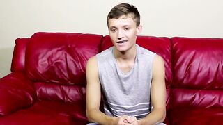 Matthew shows his adorable twink body and jerks off his cock