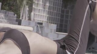 Asian TS Venus is passionate about her yoga workouts