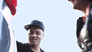 18yo perv sucks handyman dick before riding and eating jizz