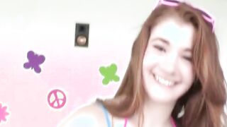hot redhead teen enjoying a rock hard dick in her pussy