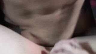 Bottom twinkie drilled wildly and spunked on the sex swing