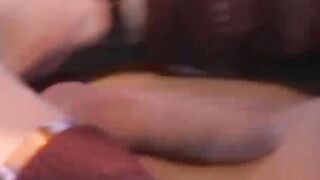 Cute twink wanks his hard spear while driving in a car