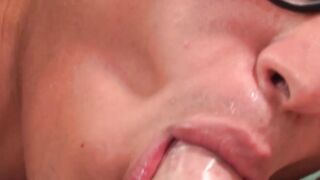 Nerdy young amateur barebacks a twink before riding him raw