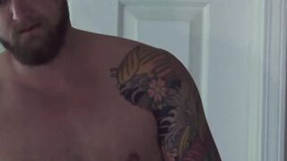 Bearded gay man goes for a sixty nine and a bareback session