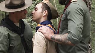 Lad Marcus gets groped and fucked by two scout leaders