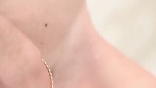 gorgeous brunette forgets house key