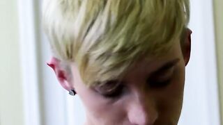 Horny newcomer Nick jerking it off and playing with a dildo