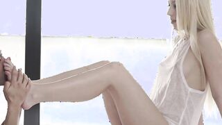 Fantastic brunette Angel Rivas rides huge dick like a pro