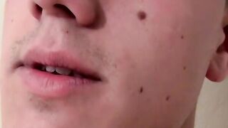 Kinky fruit loves to smoke while he is masturbating his rod