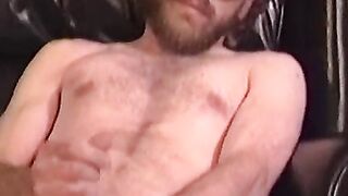 Horny construction worker grabs and strokes his giant prick