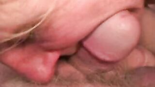 Finger fucked mature guy likes playing with his big dick