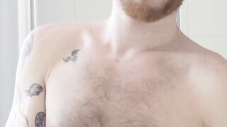 Assertive impeccable guy strokes big dick hard solo cumshot