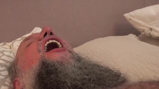 Busty teen gets a messy facial from lucky grandpa