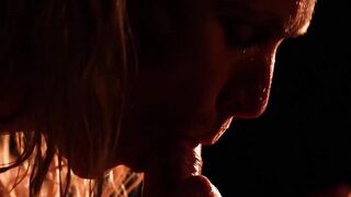 Lustful woman picks out two cocks to fuck her in the dark
