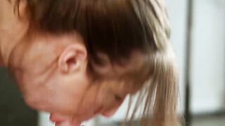 Hot blonde Molly Manson rubbing her stepbrothers stiff boner