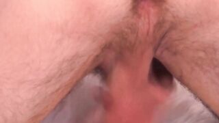 Cosplay twink presents big balls before tugging dick