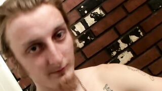 Inked troublemaker is eager to wank his raging big dick