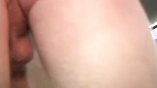 Horny and attractive studs have hot threesome sex in a car