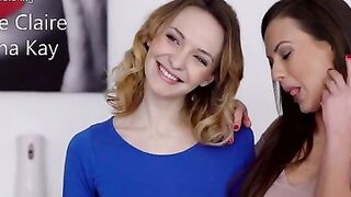 Tina Kay and Belle Claire are dressed to impress! They apply lip gloss to each other, and seal their makeup