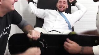 Hairy Ricky and his friend tickles bearded KCs feet
