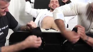 Hairy Ricky and his friend tickles bearded KCs feet