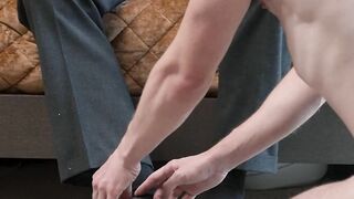 Ripped jock rimmed and barebacked kinky twink ass