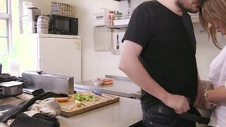 Elegant Euro babe assfucked during wild FFM threesome