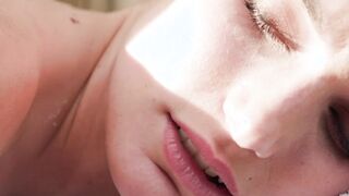 Eurobabe facial after interracial double penetration massage