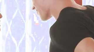 teen hottie swallows mouthful of cum
