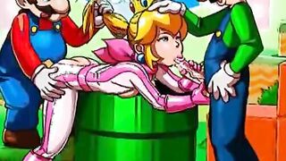 Princess Peach and Mario hentai